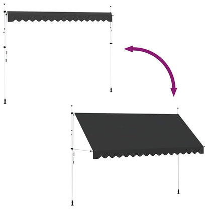 Toldo retrátil manual 400 cm antracite