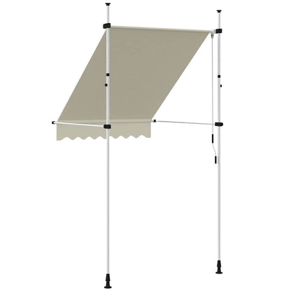Toldo retrátil manual 150 cm creme