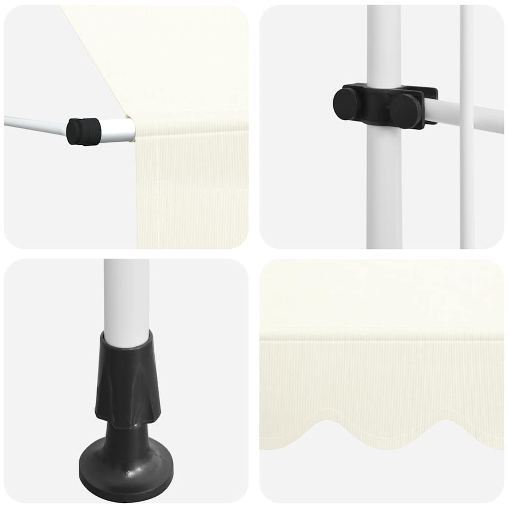 Toldo retrátil manual 150 cm creme