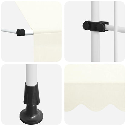 Toldo retrátil manual 150 cm creme