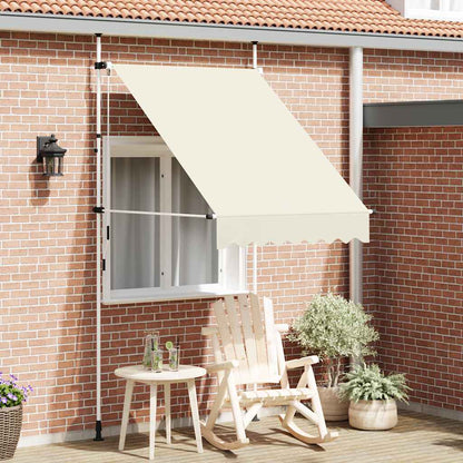 Toldo retrátil manual 150 cm creme