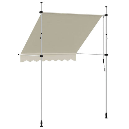 Toldo retrátil manual 200 cm creme