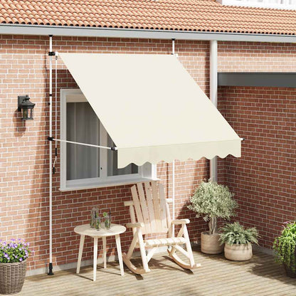 Toldo retrátil manual 200 cm creme