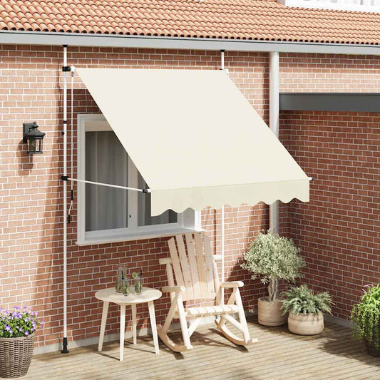 Toldo retrátil manual 200 cm creme
