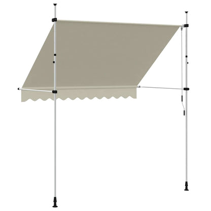 Toldo retrátil manual 250 cm creme