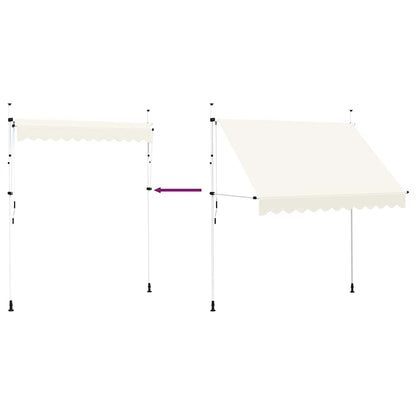 Toldo retrátil manual 250 cm creme