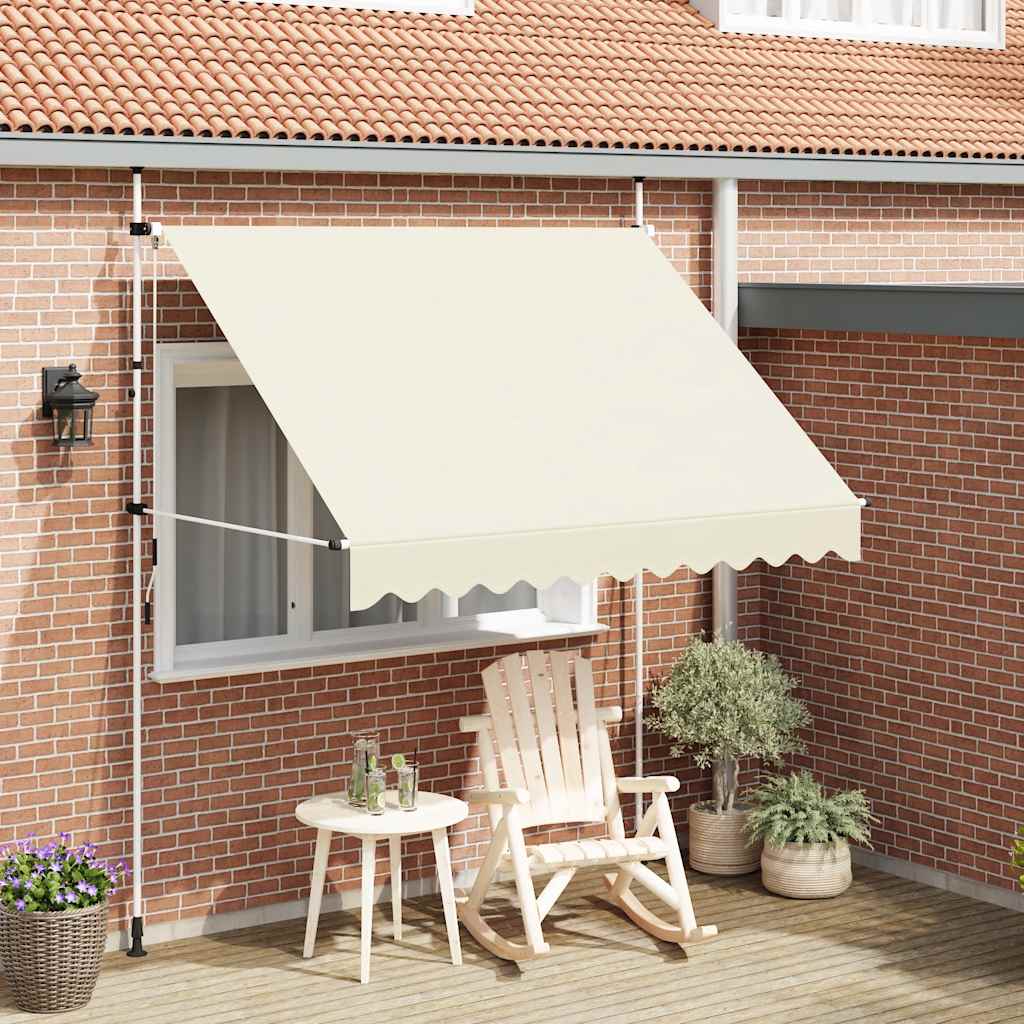 Toldo retrátil manual 250 cm creme
