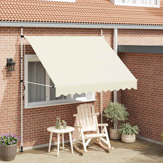 Toldo retrátil manual 250 cm creme