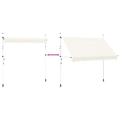 Toldo retrátil manual 300 cm creme