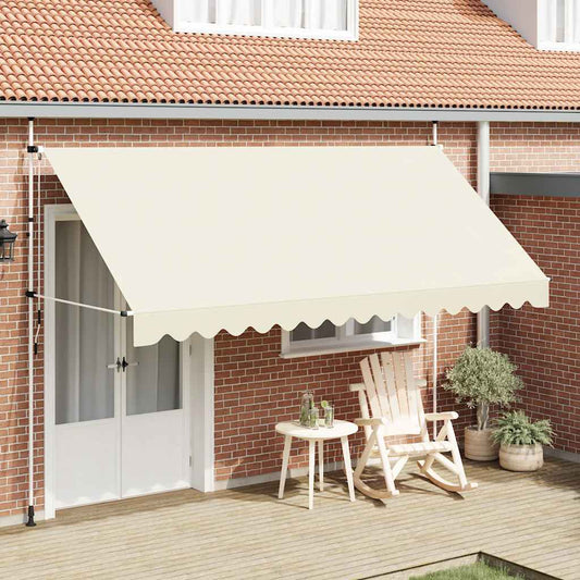 Toldo retrátil manual 400 cm creme