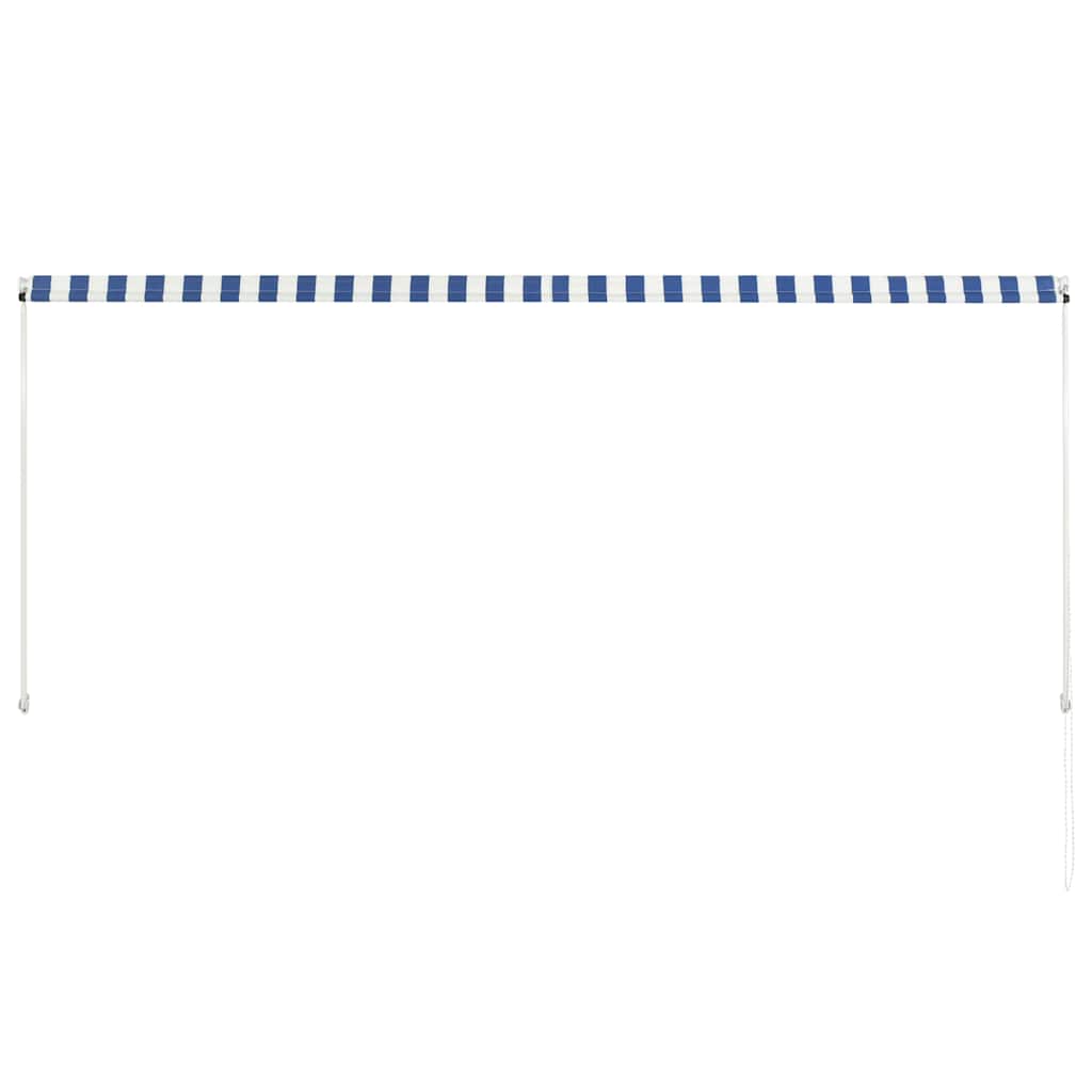 Toldo retrátil 300x150 cm azul e branco