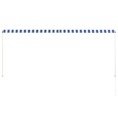 Toldo retrátil 300x150 cm azul e branco