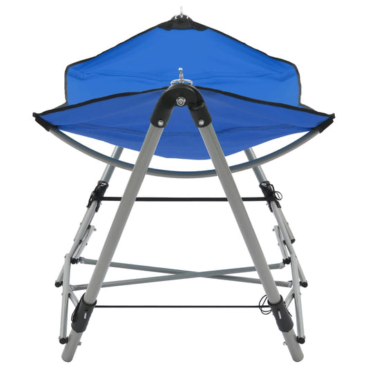 Rede com suporte dobrável azul