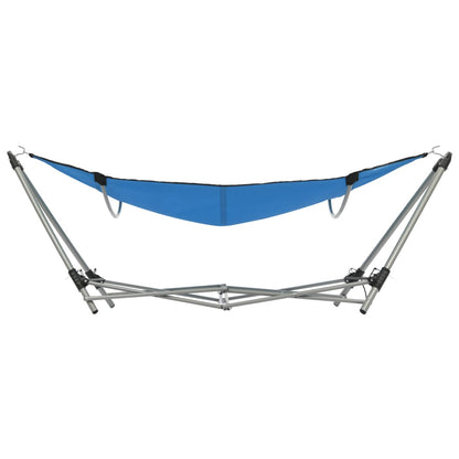 Rede com suporte dobrável azul