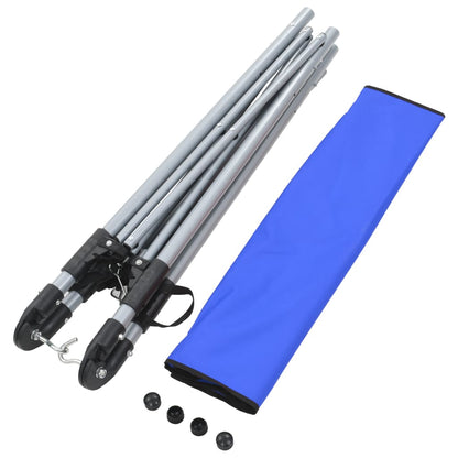 Rede com suporte dobrável azul