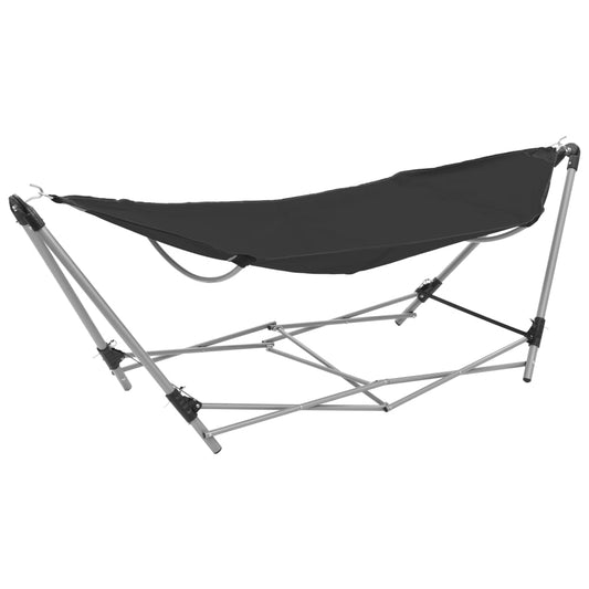 Rede com suporte dobrável preto