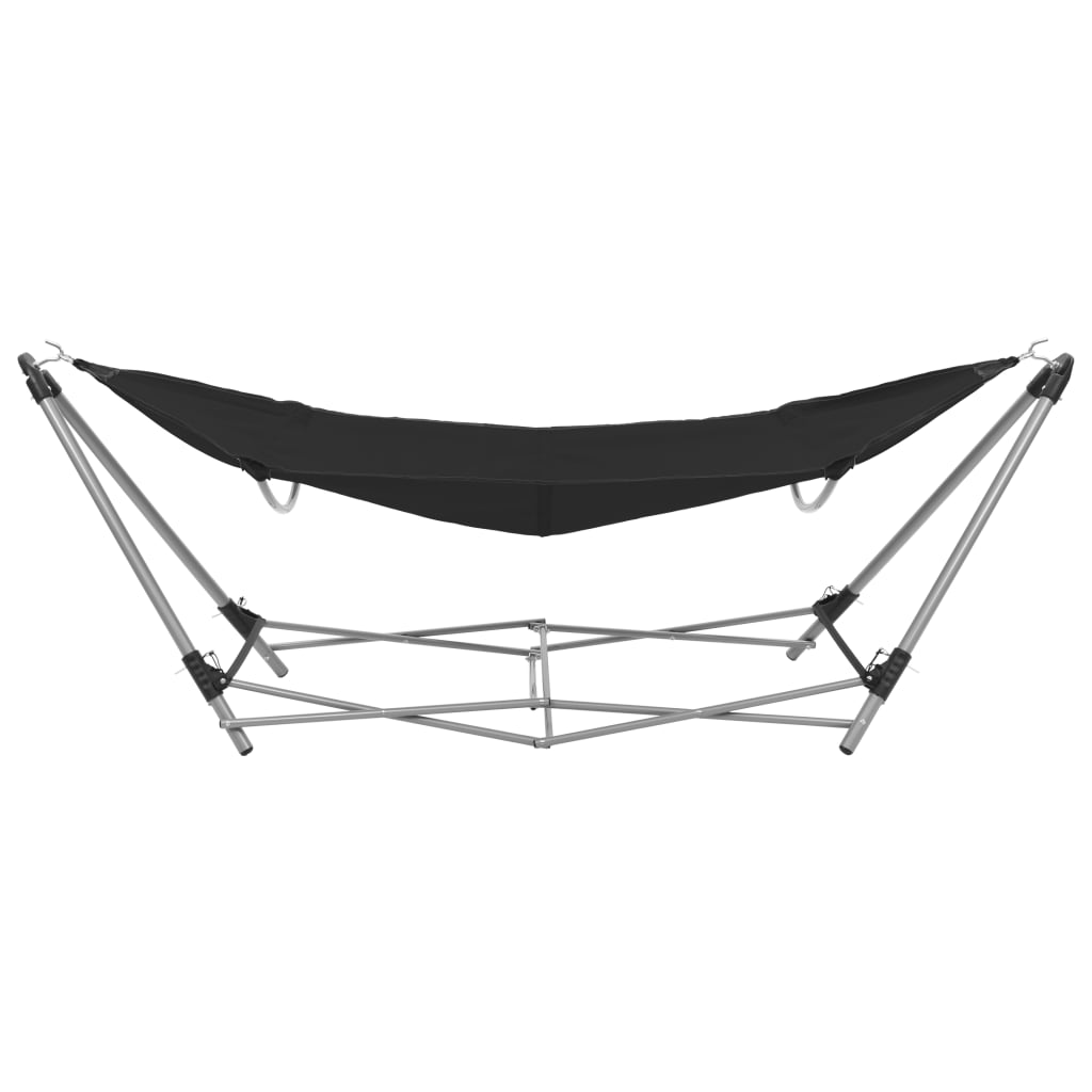 Rede com suporte dobrável preto