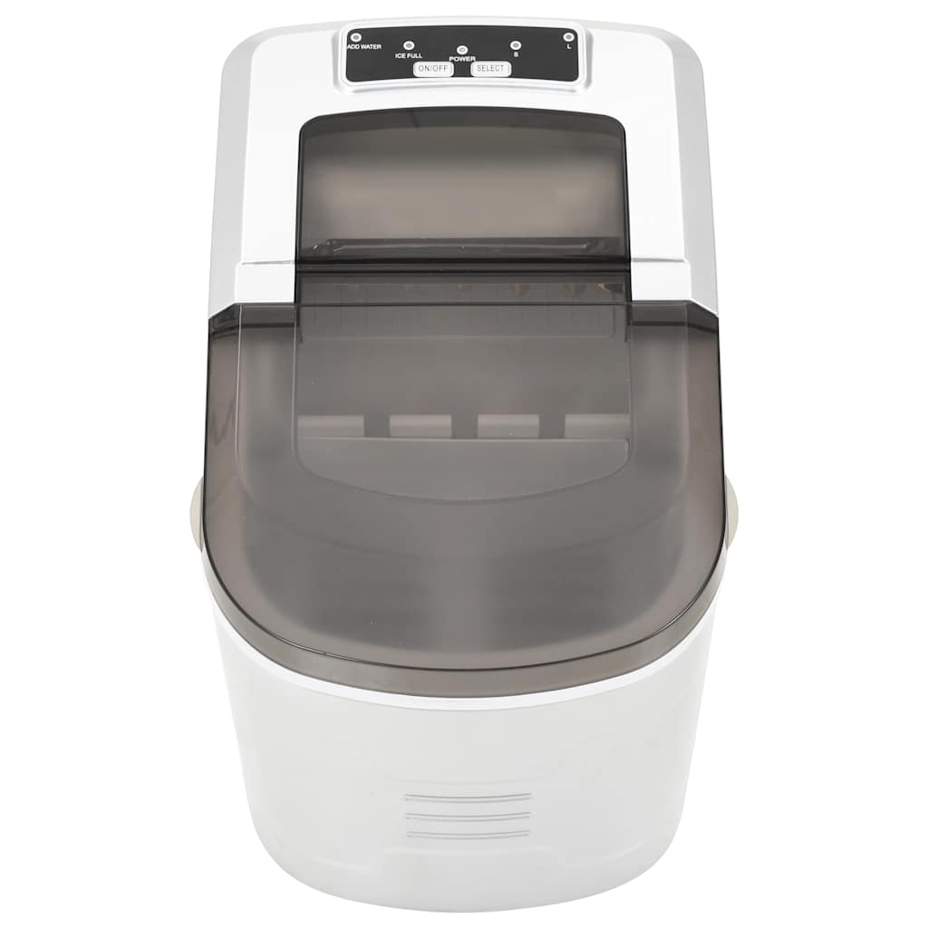Máquina de fazer cubos de gelo 2,4 L 15 kg/24 h prateado