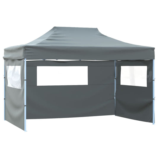 Tenda dobrável com 3 paredes 431x291x315 cm antracite
