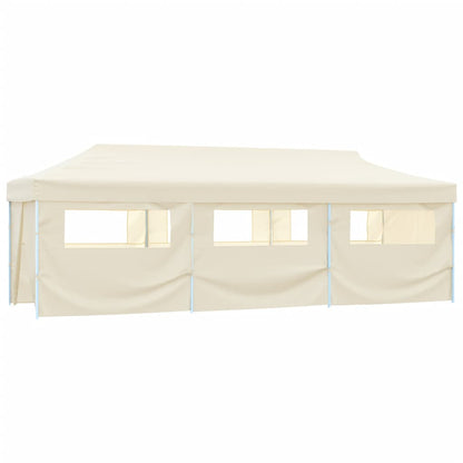 Tenda para festas pop-up dobrável c/ 8 paredes 870x291x315 cm creme