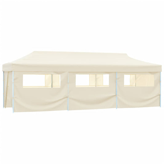 Tenda para festas pop-up dobrável c/ 8 paredes 870x291x315 cm creme