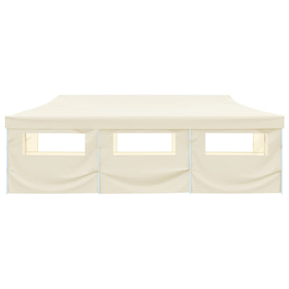 Tenda para festas pop-up dobrável c/ 8 paredes 870x291x315 cm creme