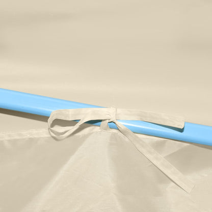 Tenda para festas pop-up dobrável c/ 8 paredes 870x291x315 cm creme