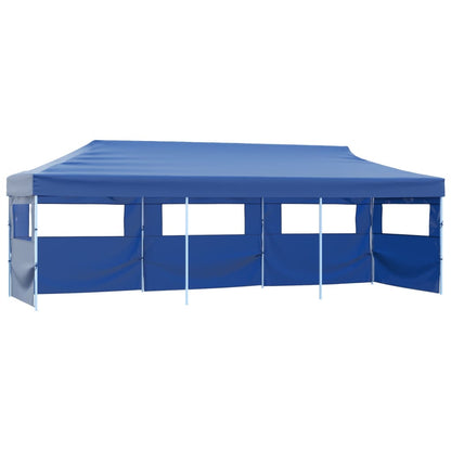 Tenda para festas pop-up dobrável c/ 5 paredes 3x9 m azul