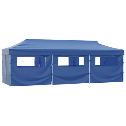 Tenda para festas pop-up dobrável c/ 8 paredes 870x291x315 cm azul