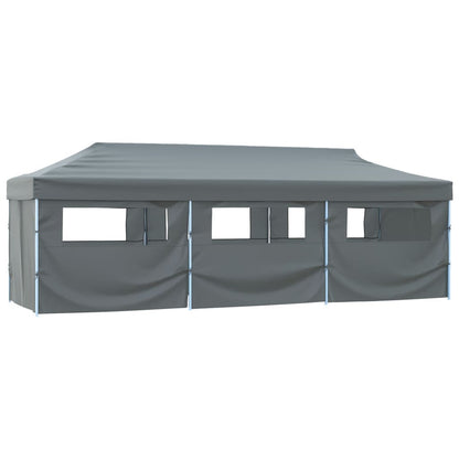 Tenda para festas pop-up dobrável c/ 8 paredes 870x291x315 cm antracite