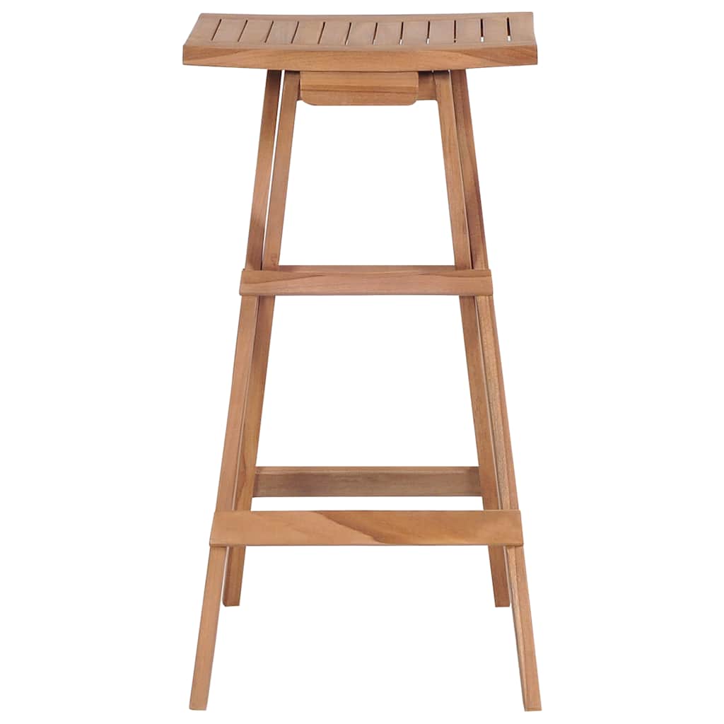 Bancos de bar dobráveis 4 pcs madeira de teca maciça