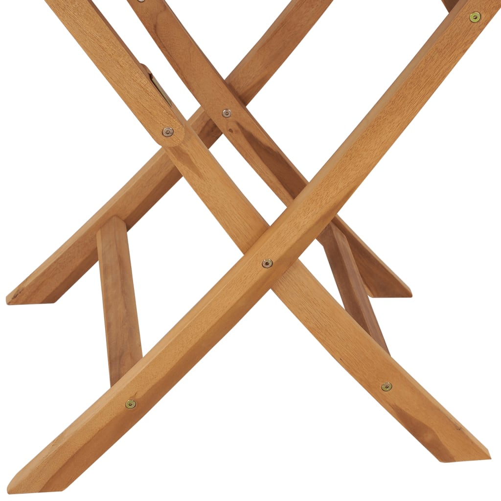 Mesa de jardim dobrável 85x76 cm madeira teca maciça