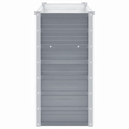 Canteiro elevado de jardim aço galvanizado 160x40x77cm cinzento