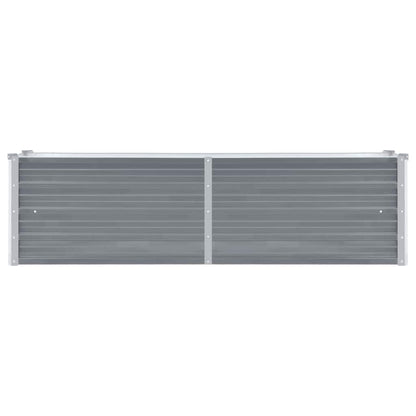 Canteiro elevado de jardim aço galvanizado 160x40x45cm cinzento