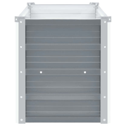 Canteiro elevado de jardim aço galvanizado 160x40x45cm cinzento