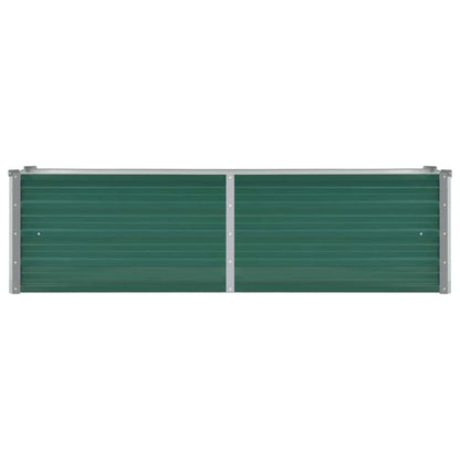 Canteiro elevado de jardim aço galvanizado 160x40x45 cm verde