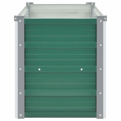 Canteiro elevado de jardim aço galvanizado 160x40x45 cm verde