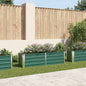 Canteiro elevado de jardim aço galvanizado 160x40x45 cm verde