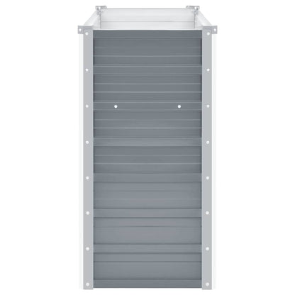 Canteiro elevado de jardim aço galvanizado 100x40x77cm cinzento