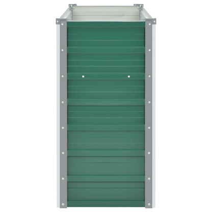 Canteiro elevado de jardim aço galvanizado 100x40x77 cm verde