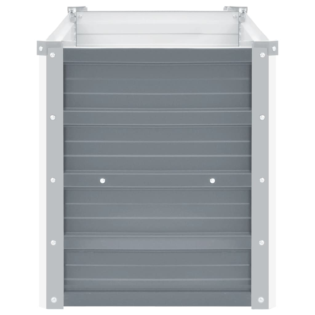 Canteiro elevado de jardim aço galvanizado 100x40x45cm cinzento