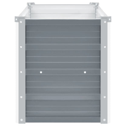 Canteiro elevado de jardim aço galvanizado 100x40x45cm cinzento