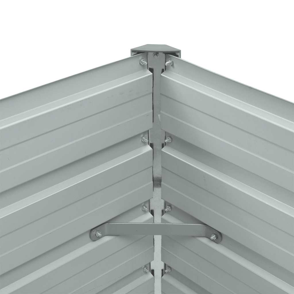 Canteiro elevado de jardim aço galvanizado 100x40x45cm cinzento