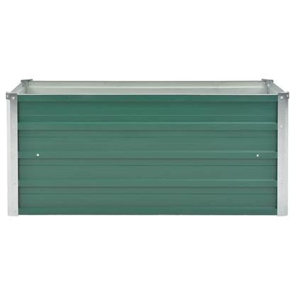 Canteiro elevado de jardim aço galvanizado 100x40x45 cm verde