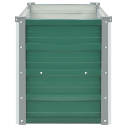Canteiro elevado de jardim aço galvanizado 100x40x45 cm verde
