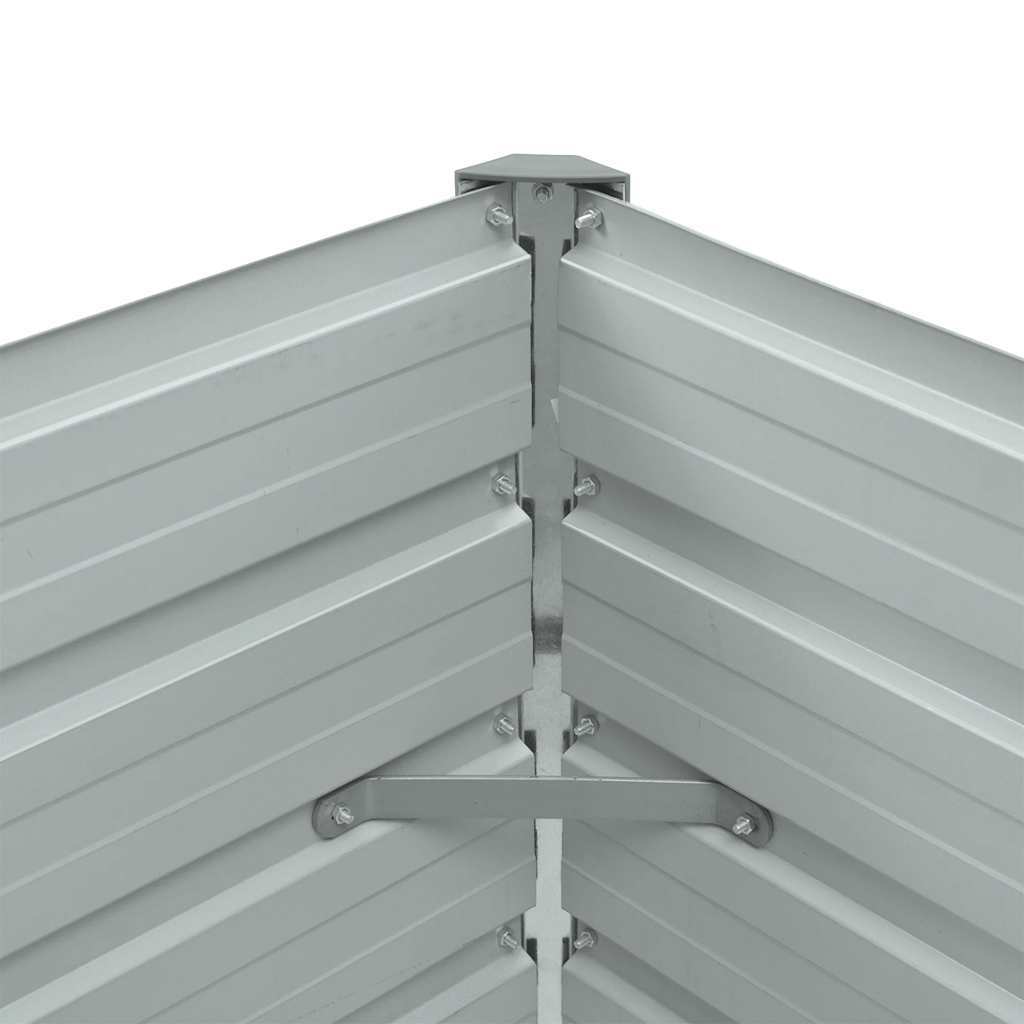 Canteiro elevado de jardim aço galvanizado 100x40x45 cm verde
