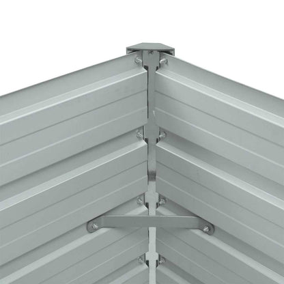 Canteiro elevado de jardim aço galvanizado 100x40x45 cm verde