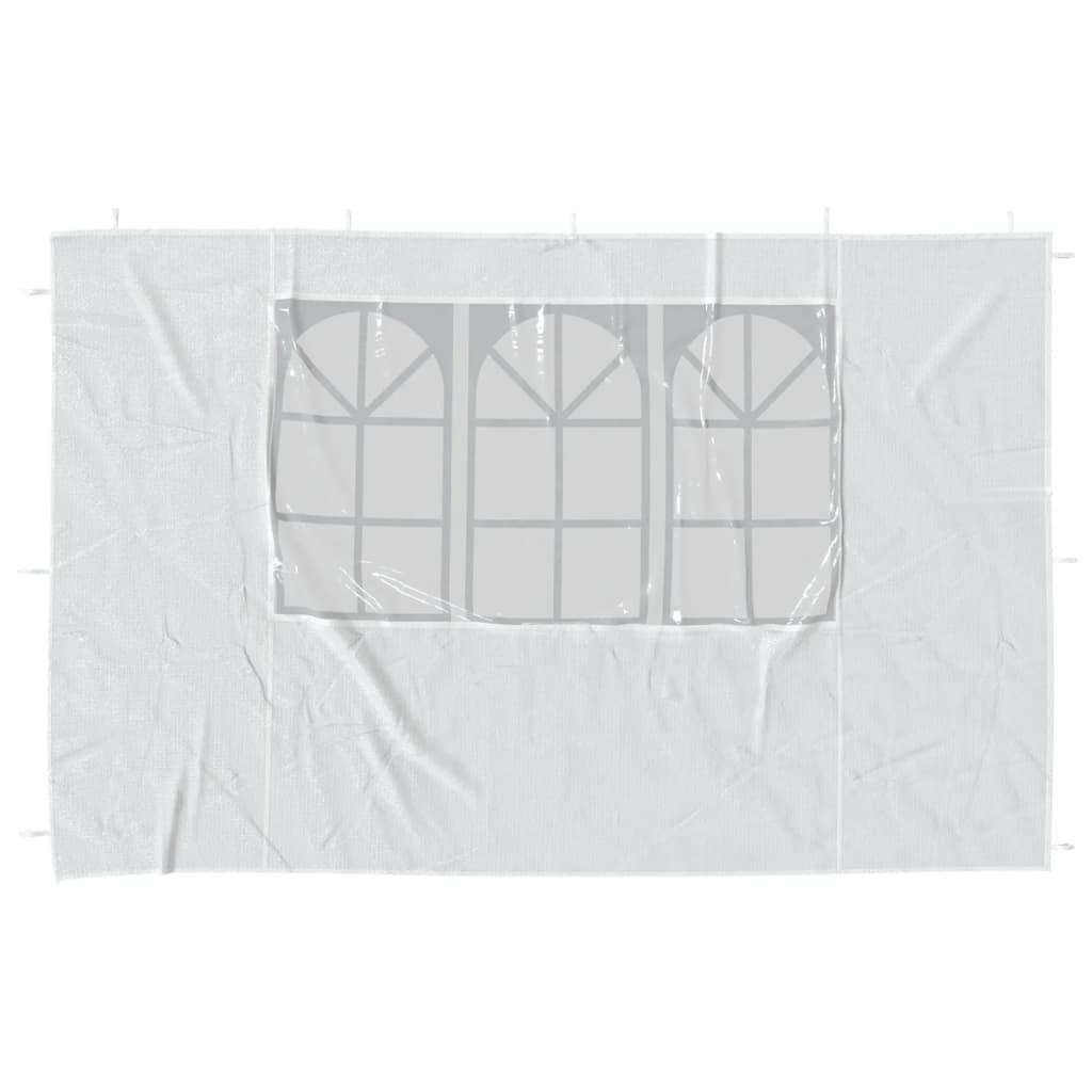 Parede lateral com janela p/ tenda de festas 2 pcs PE branco
