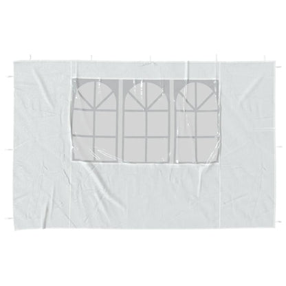 Parede lateral com janela p/ tenda de festas 2 pcs PE branco