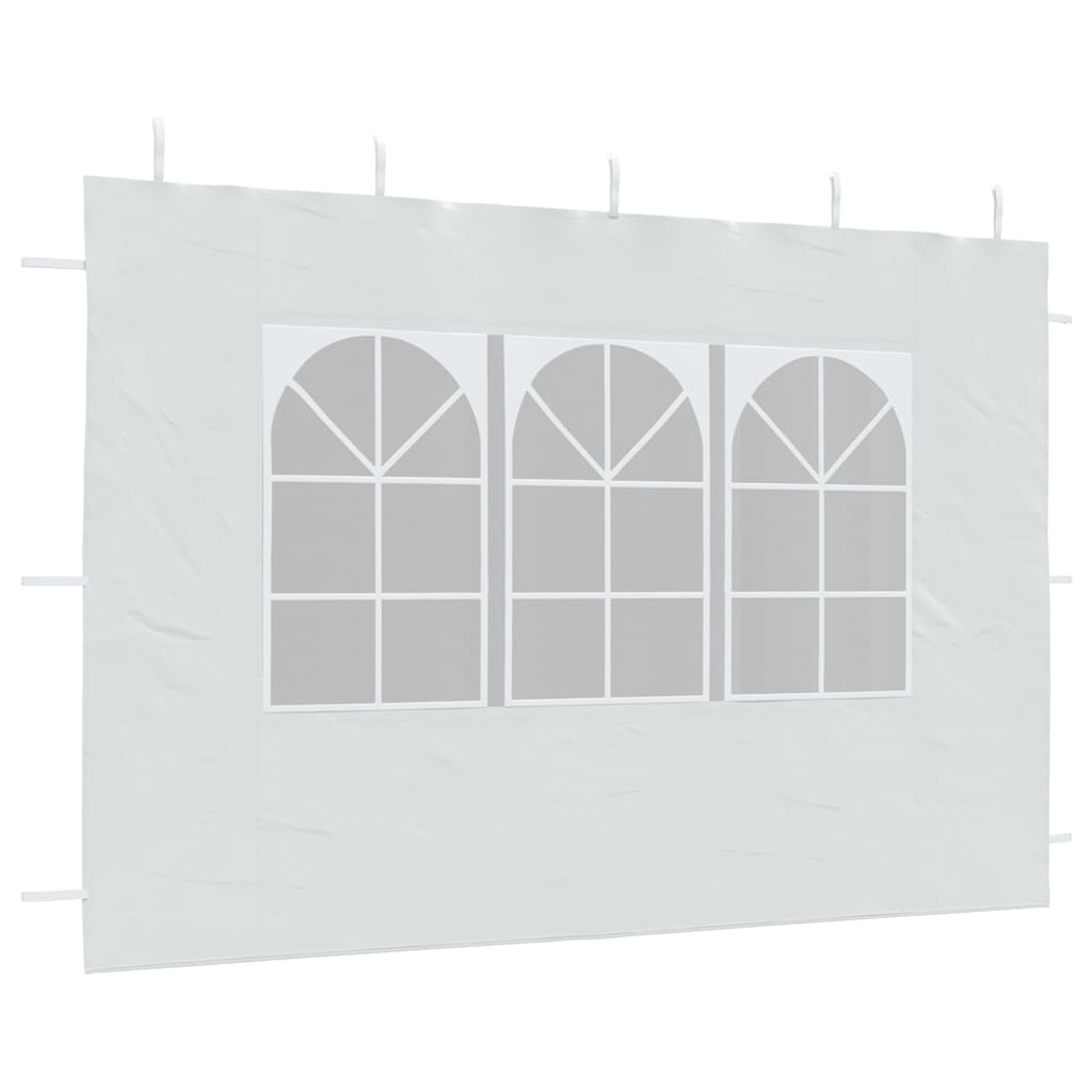 Parede lateral com janela p/ tenda de festas 2 pcs PE branco